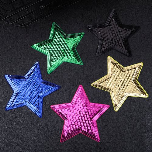 服贴衣服时尚亮片布贴补丁羽绒羽绒服布卫衣恤珠片布贴