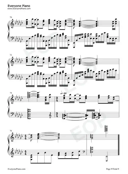 请笃信一个梦-姜子牙片尾曲五线谱预览9