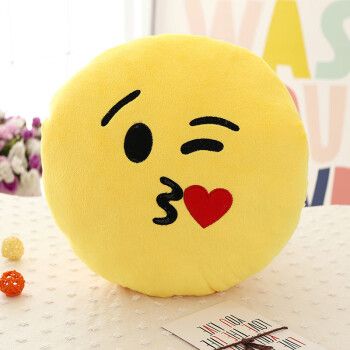 知鹿qq表情手暖手捂抱枕可插手 冬天恶搞表情包毛绒玩具礼物 亲亲 32