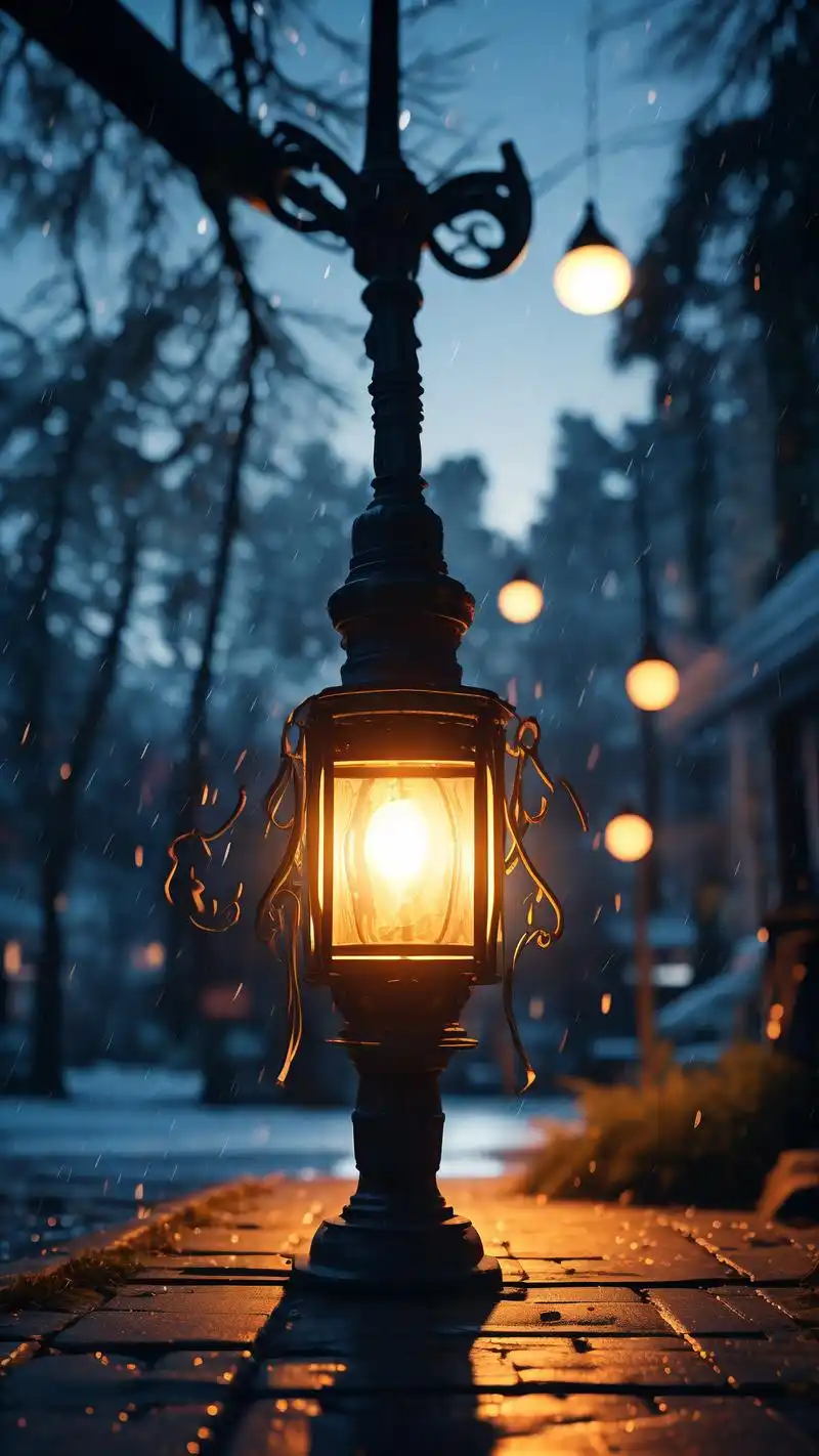 91孤独夜晚的路灯壁纸95