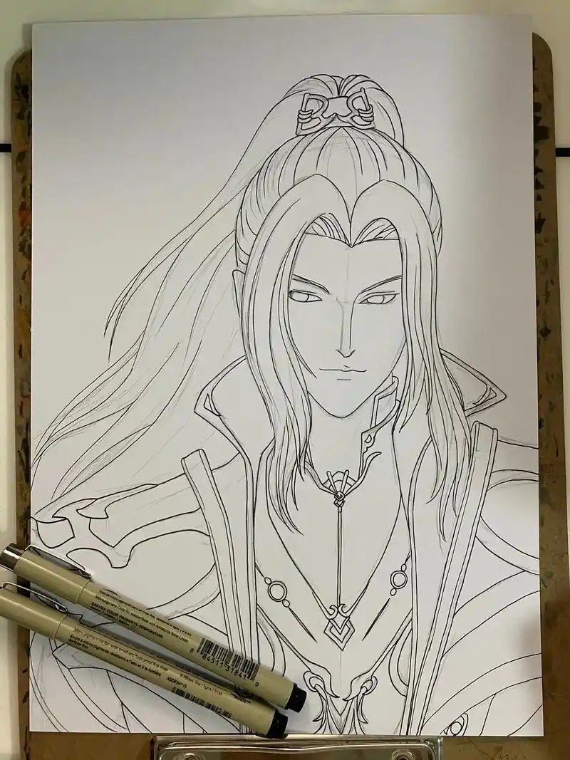 马克笔手绘唐三.