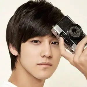 韩星男神金范假发男斜刘海韩版帅气短发可爱逼真蓬松男士假发学生