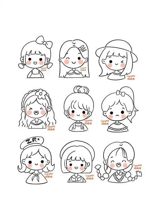 人卡通简笔画可爱可爱