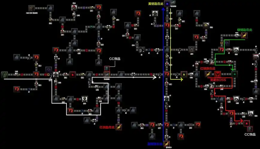 暗黑地牢血色庭院地图线路汇总游戏攻略分享