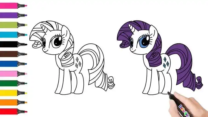 怎样画小马宝莉简笔画珍奇绘画少儿美术手绘