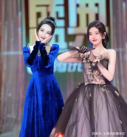 迪丽热巴,鞠婧祎合影,两位大美女好有cp感