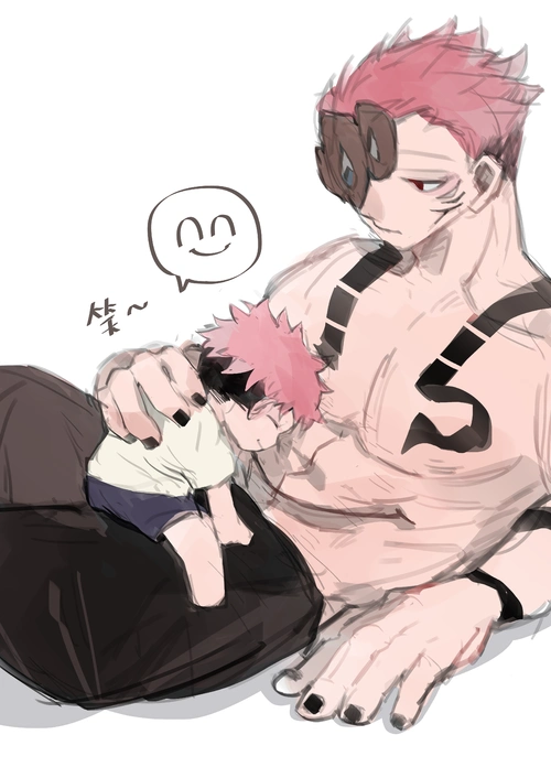 宿虎 生前宿傩x小朋友虎 笑