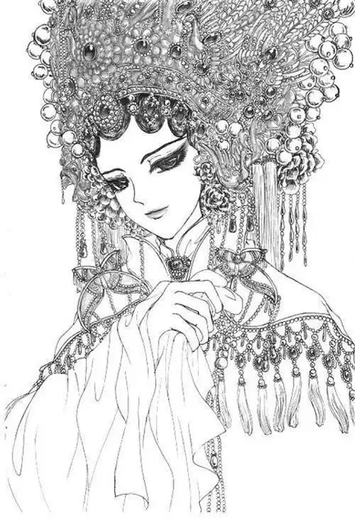 京剧刀马旦简笔画