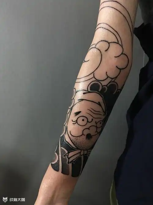 火男_纹身图案手稿图片_谭鑫的纹身作品集