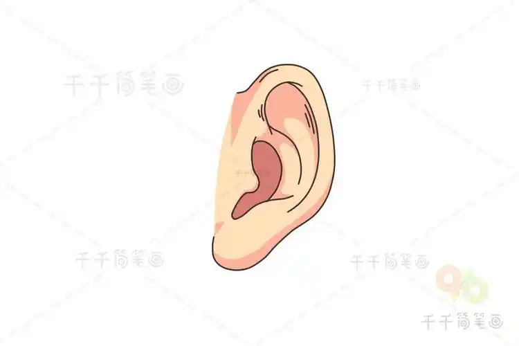 的简笔画涂色简笔画手耳朵口小孩子捂耳朵的简笔画耳朵简笔画可爱卡通