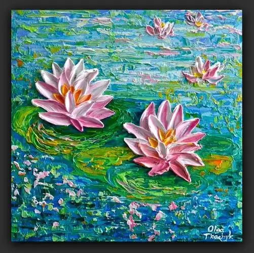 绘画|丙烯颜料风景画,厚厚的颜料堆积出大自然的缤纷色彩