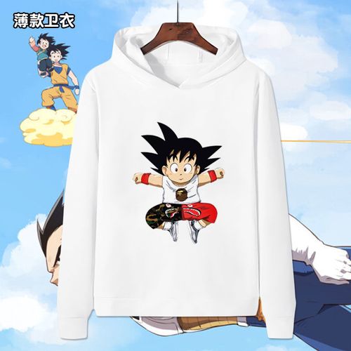 七龙珠薄款连帽卫衣男套头悟天特兰克斯合体动漫潮牌秋冬长袖衣服