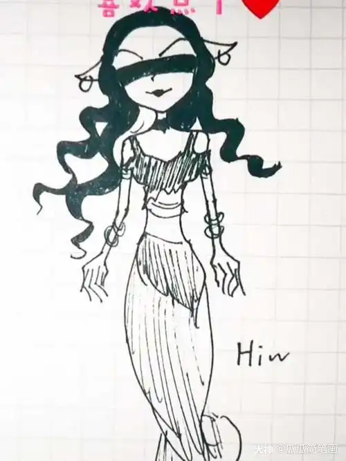 网站地址第五人格角色简笔画绘画教程第五人格q版简笔画梦之女巫第五