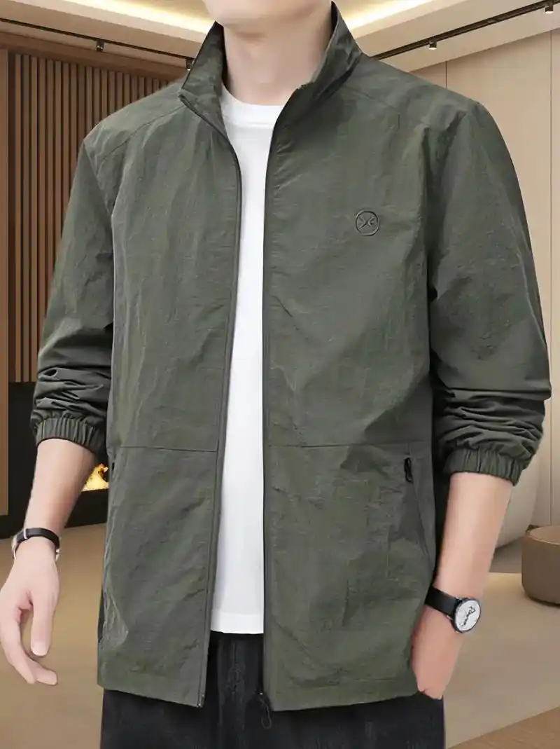 品质男装 辰先生春秋款夹克休闲外套来喽!简约时尚,上身轻便 - 抖音