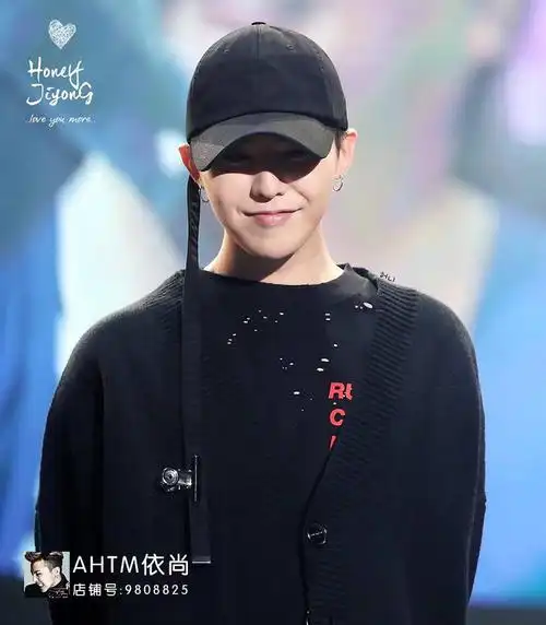 春夏权志龙台北演唱会同款黑色帽子超长带子个性尾巴鸭舌帽男女款_不