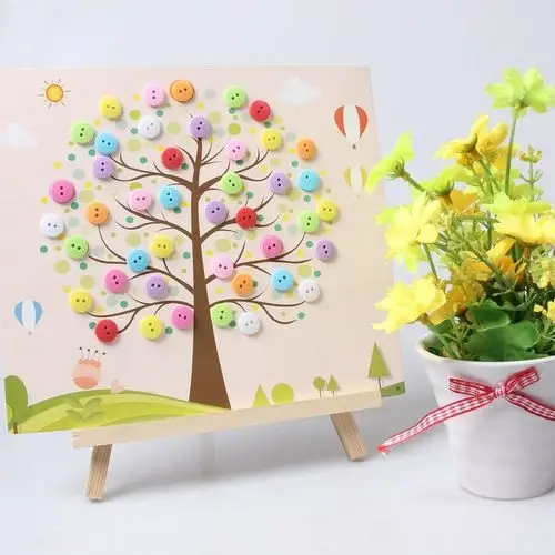 玩具手工幼儿园亲子益智早教纽扣粘贴画