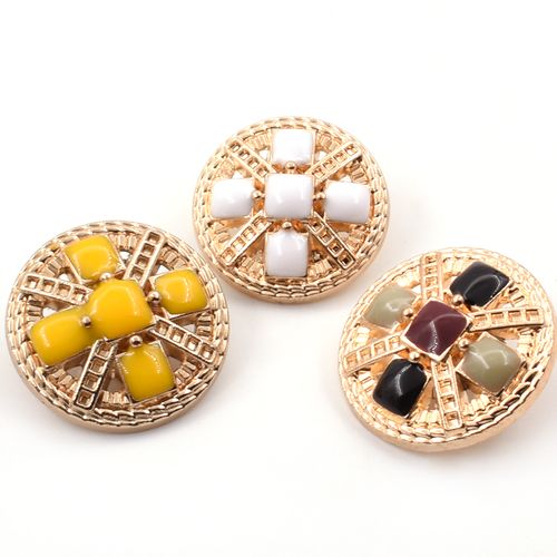 金属新款纽扣点油手扣子女士小香风羊绒大衣风衣纽扣