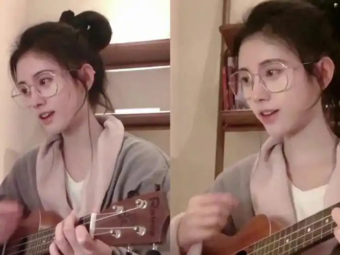 鞠婧祎晒眼镜特效随拍