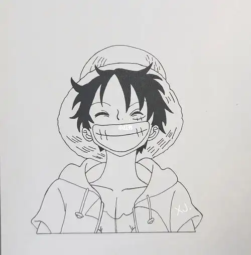 手绘海贼王路飞