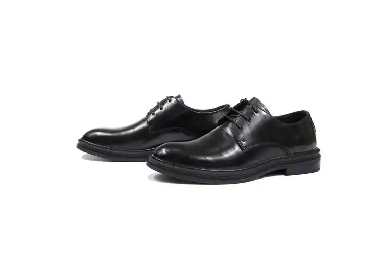 品牌撤柜商务休闲男士皮鞋系带软底亮面跟头单鞋