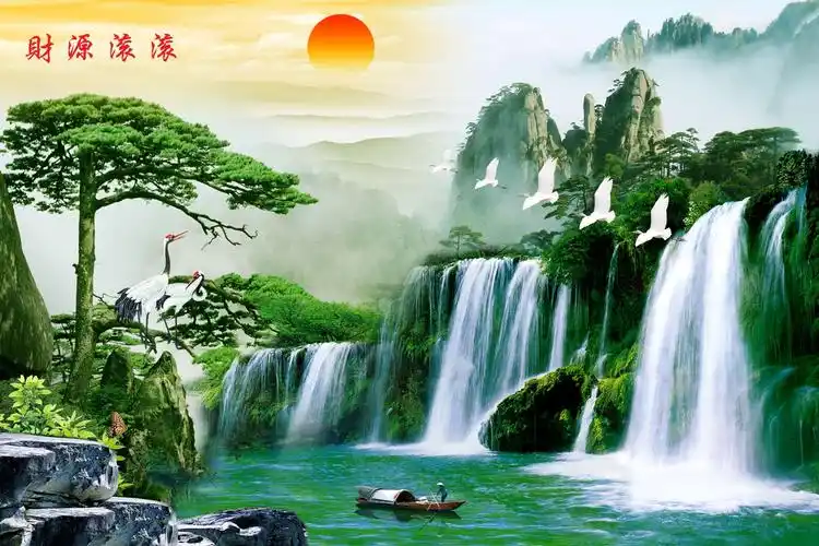 五,【背景墙】(8)中式山水背景墙系列[1]