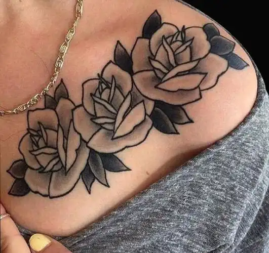 女生前胸口纹身图案胸口纹身刺青2