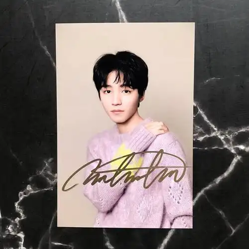 王俊凯周边签名照王俊凯笔签名照保真tfboys官方媒体签周边写真粉丝