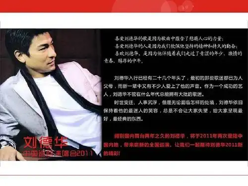 刘德华2011年演唱会方案ppt