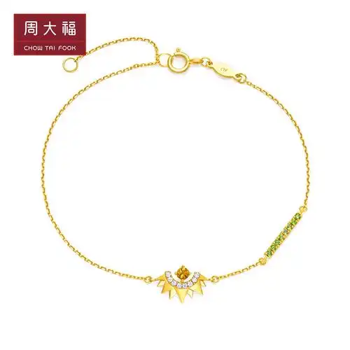 周大福y时代甜蜜浆果多利恩榴莲18k金钻石手链v115520免息