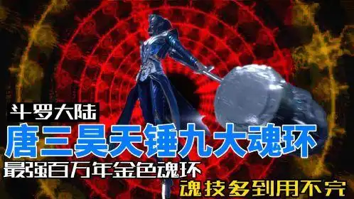 唐三昊天锤九大魂环,最强百万年金色魂环,魂技多到用不完