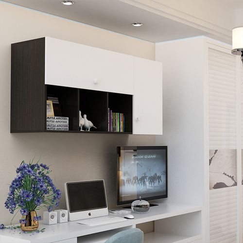 元瑞姿简约吊柜省空间墙上壁柜挂柜卧室收纳储物柜阳台置物柜定制