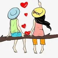 卡通可爱小情侣亲吻浪漫爱情44个性徽章浪漫情侣漫画图片唯美爱情卡通