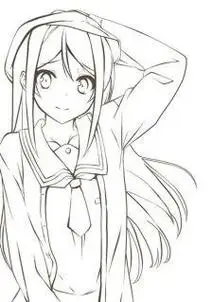 线稿 动漫萌妹子高清 b站 萌 小萌妹子两个圆就能画q版萌妹_萌妹子_简