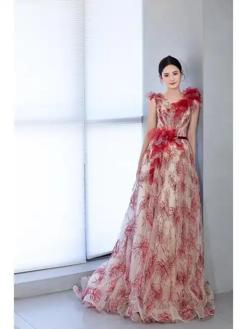 女明星的礼服请接受路人甲乙丙丁的注目礼