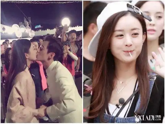 影视女星赵丽颖为何炅庆生两人深情亲吻满足其心愿