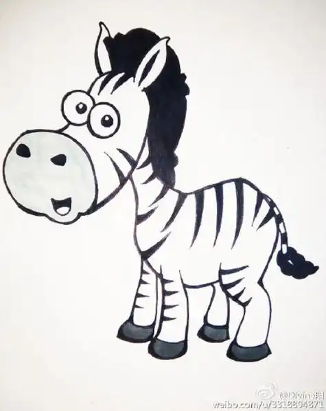 斑马怎么画简单又漂亮