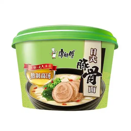 康师傅熬制高汤日式豚骨面12碗整箱装方便面方便食品夜宵汤面春运郊游