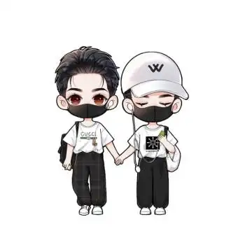 博君一肖车贴博君一肖卡通汽车贴纸肖战王一博油箱盖划痕遮挡电动头盔