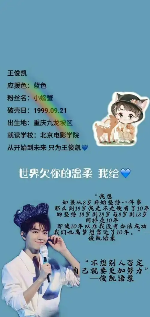 王俊凯王俊凯语录