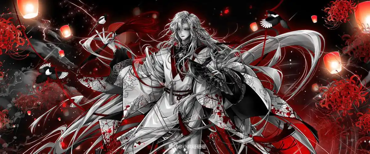 彼岸花拟人古装人设插画图片壁纸