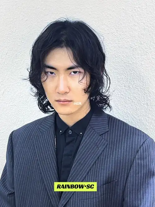 男生发型层次长发卷毛儿