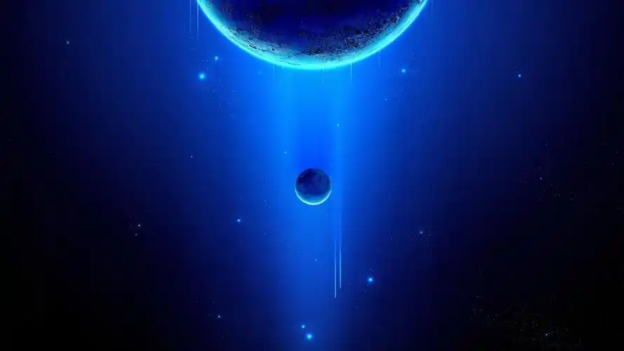 蓝色梦幻星空桌面壁纸高清大图预览1920x1080_风景壁纸下载_美桌网