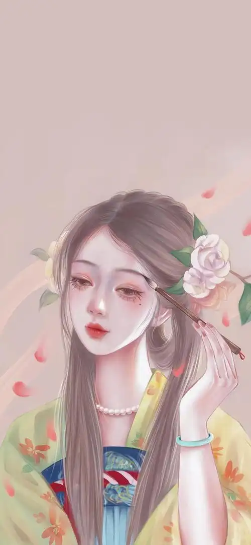 古风美女手绘插画,古风美女手绘插画图片(若有诗书藏于心)