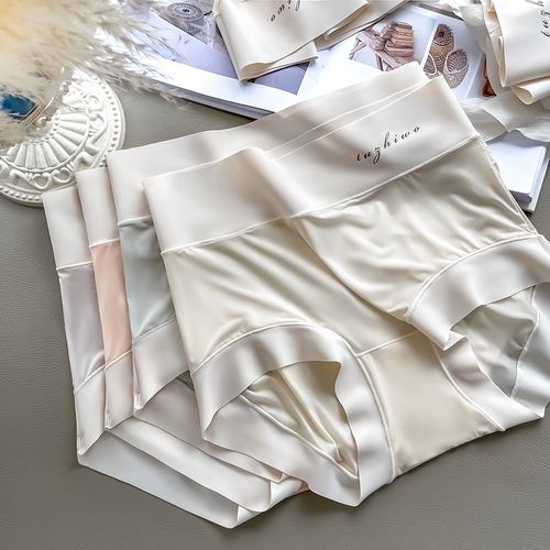 冰丝高腰内裤夏季薄款纯棉抗菌少女无痕透气女三角裤