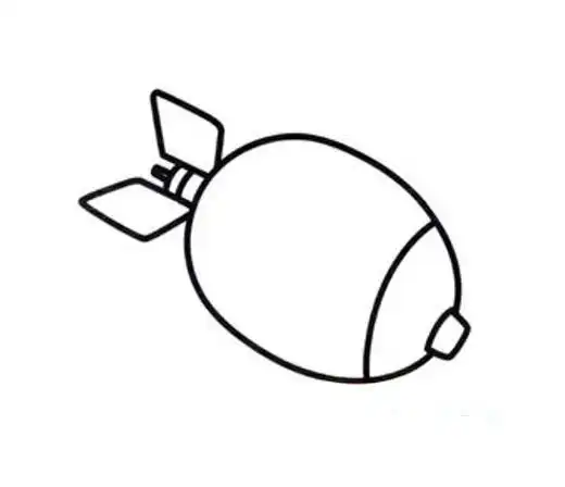 卡通导弹的画法步骤图带颜色导弹的简笔画图片