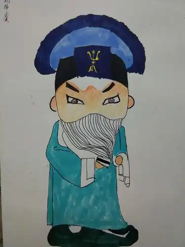 金色童画今日绘画作品《京剧人物》未完待续~ - 美篇