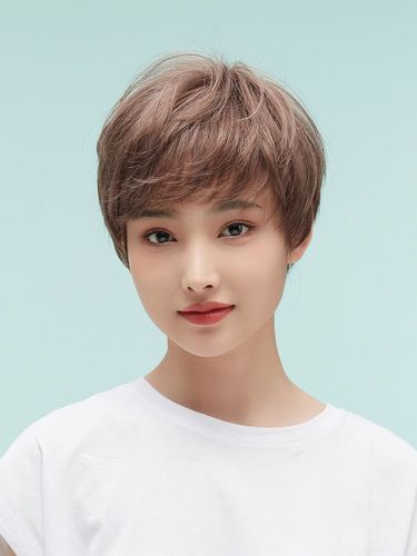 假发女短发假发女减龄假发真发全真人发中老年假发妈妈发型全头套