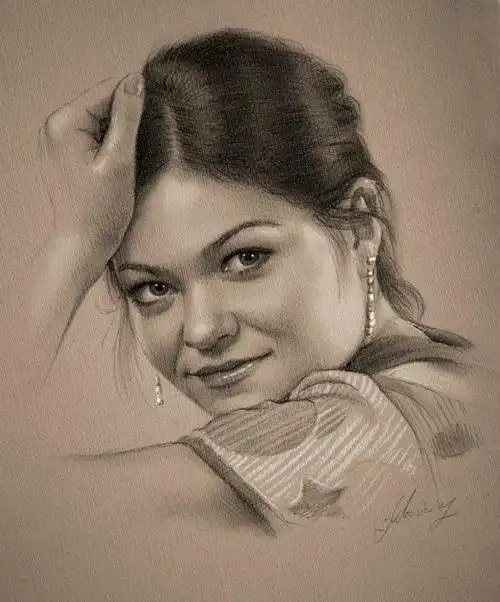 国外画家人像素描作品欣赏