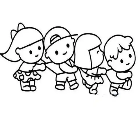 q版好朋友简笔画 简笔画图片大全-蒲城教育文学网