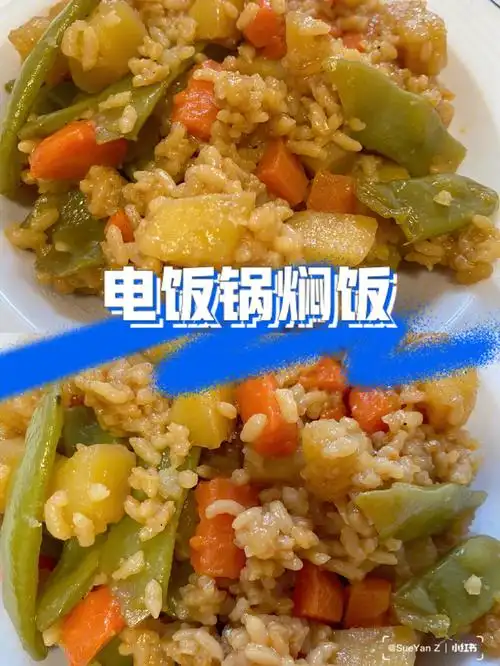 电饭锅焖饭懒人焖饭手抓饭土豆豆角饭